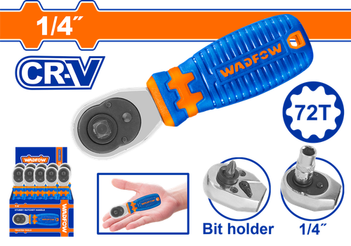 Ключ-трещотка 1/4" 110 мм (20/80) WADFOW WRW2J14