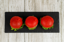 Мини бургер с мраморной говядиной