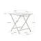 Стол садовый складной Torreta из алюминия с белой отделкой 70 x 70 см