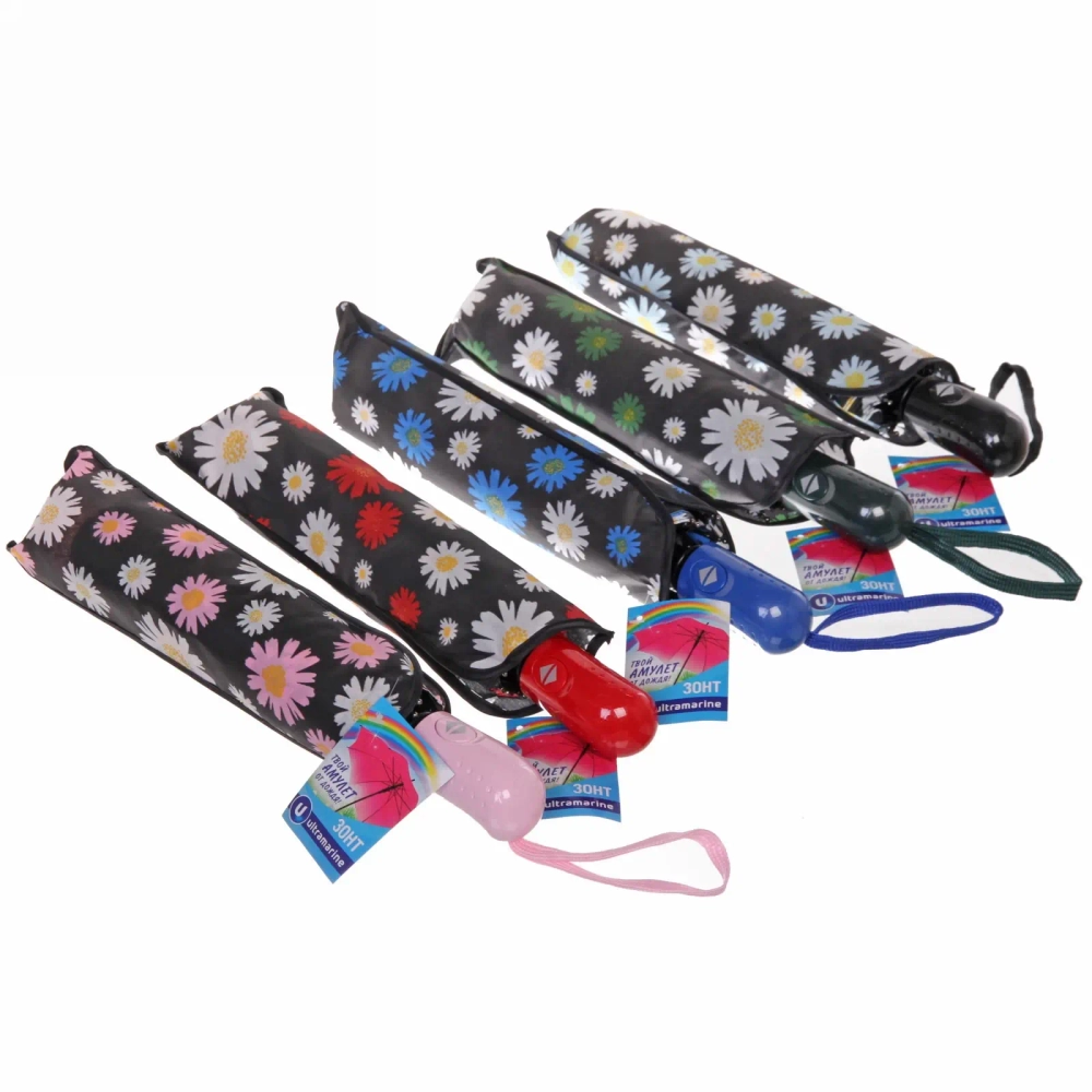 Зонт женский автомат «Ультрамарин - Эллегия», микс 6 цветов, 8 спиц, d-96см, длина в слож. виде 28см