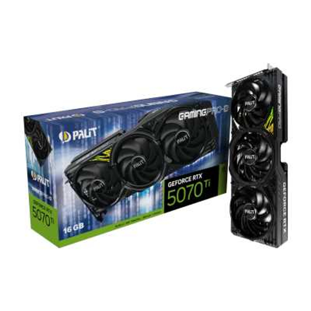 Видеокарта Palit nVidia GeForce RTX 5070 Ti GamingPro-S 16Gb NE7507T019T2-GB2031U