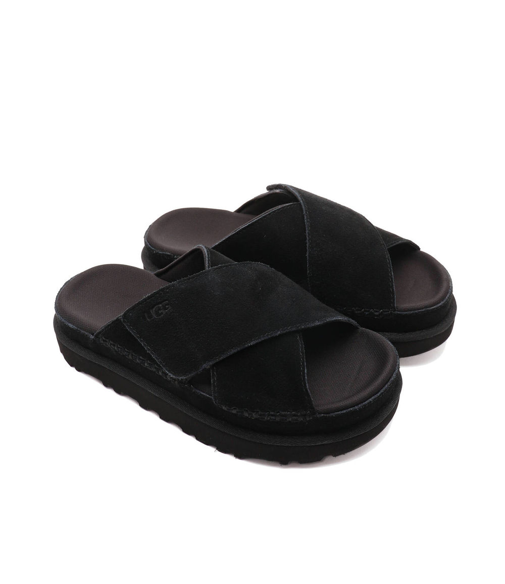 Кожаные шлепанцы w goldenstar cross UGG - черный(1137910)