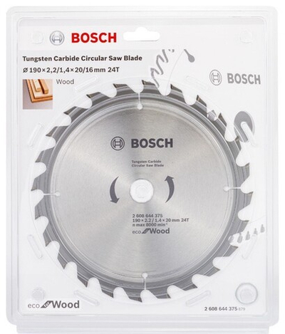 Пильный диск BOSCH ECO WO 190x20/16-24T