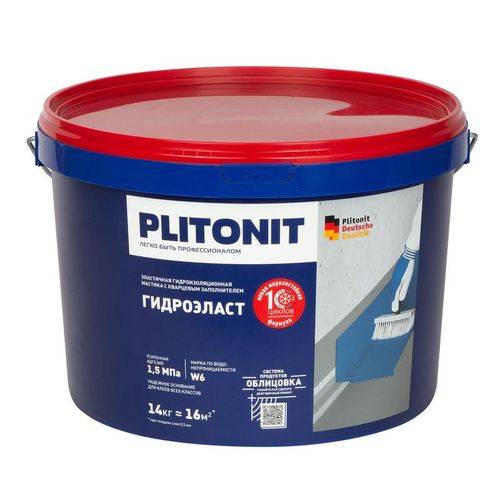 Гидроизоляция эластичная Plitonit ГидроЭласт 14 кг