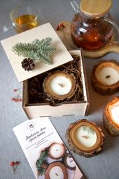 Деревянная свеча "Хвойный лес"