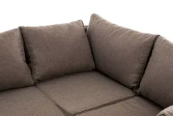 "Лунго" трансформирующаяся лаунж-зона из искусственного ротанга (гиацинт), цвет коричневый