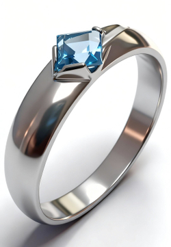 Ювелирное кольцо из серебра 925 пробы,вставка топаз натуральный.Размер 19