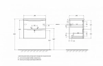 Тумба с раковиной BelBagno MARINO-CER-MINI-600-2C-SO-WO-P Rovere Bianco