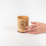 Деревянный стакан для напитков из Кедра с гравировкой. C52