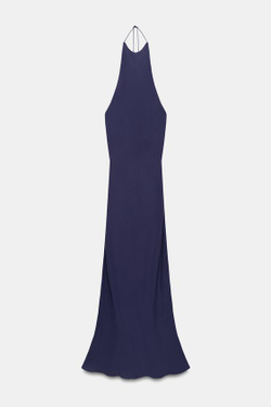 ZARA ПЛАТЬЕ ZW COLLECTION С ГОРЛОВИНОЙ ХАЛТЕР, ИНДИГО