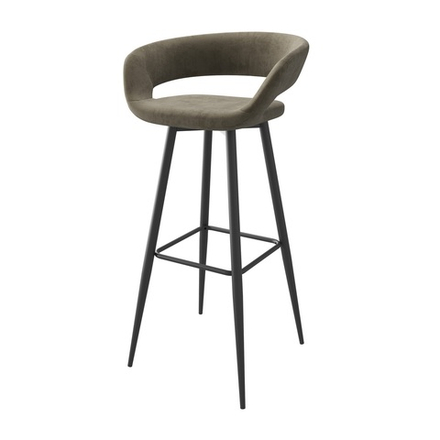 Стул барный BARNY-R 900, b05 LATTE LUX/ЧЕРНЫЙ