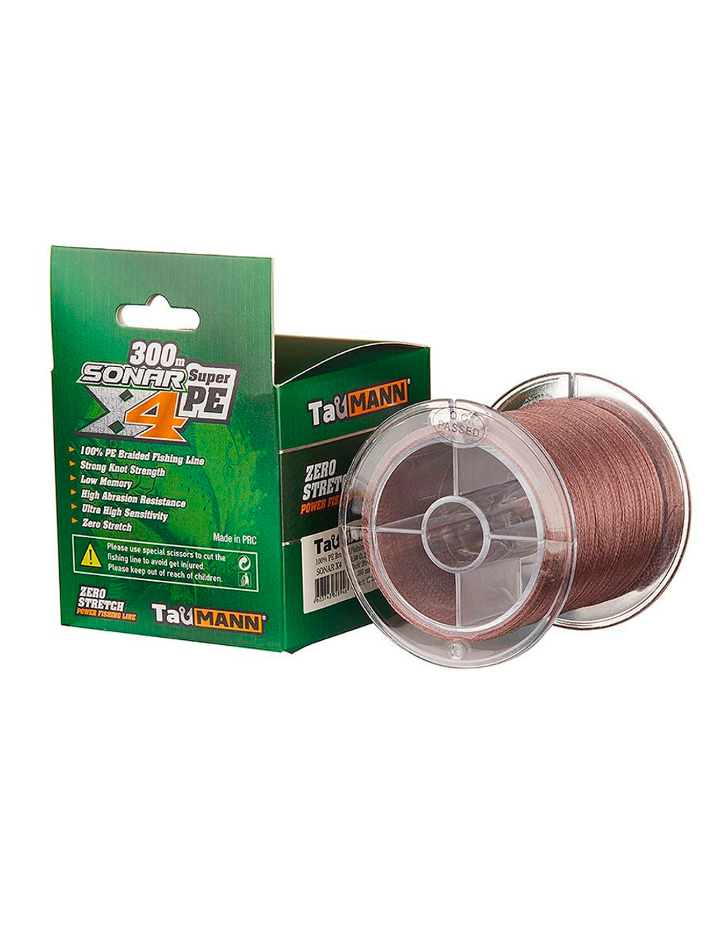 Плетеный шнур для рыбалки TauMANN Sonar PE X4 150m #1.2 (0.18mm) Yellow