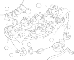 [Vol.8] Midnight tea party of stuffed animals. Coloring Book