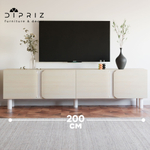 Дизайнерская тумба под телевизор 200 см Ола, 4 двери