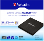 Привод CD/DVD Verbatim WRITER USB 3.2 Gen 1/USB-C внешний