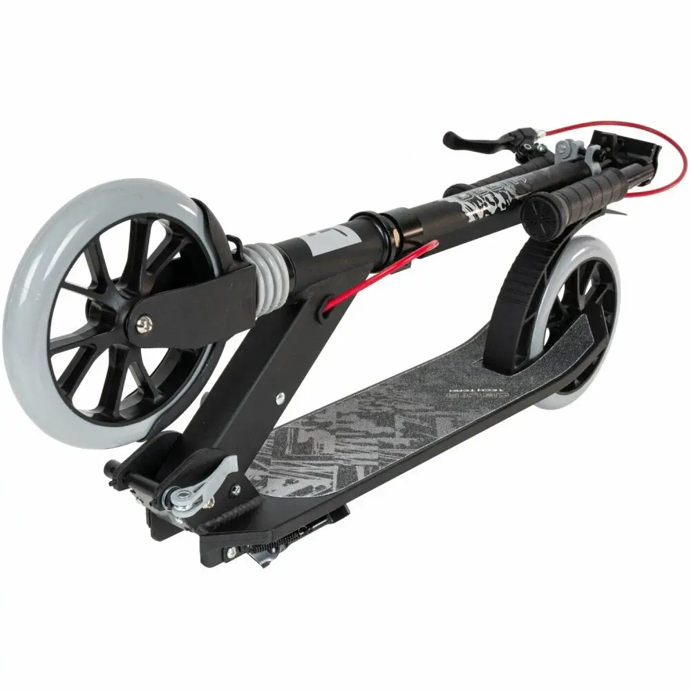 Самокат Tech Team Delta black-grey 1/4 чёрный/серый