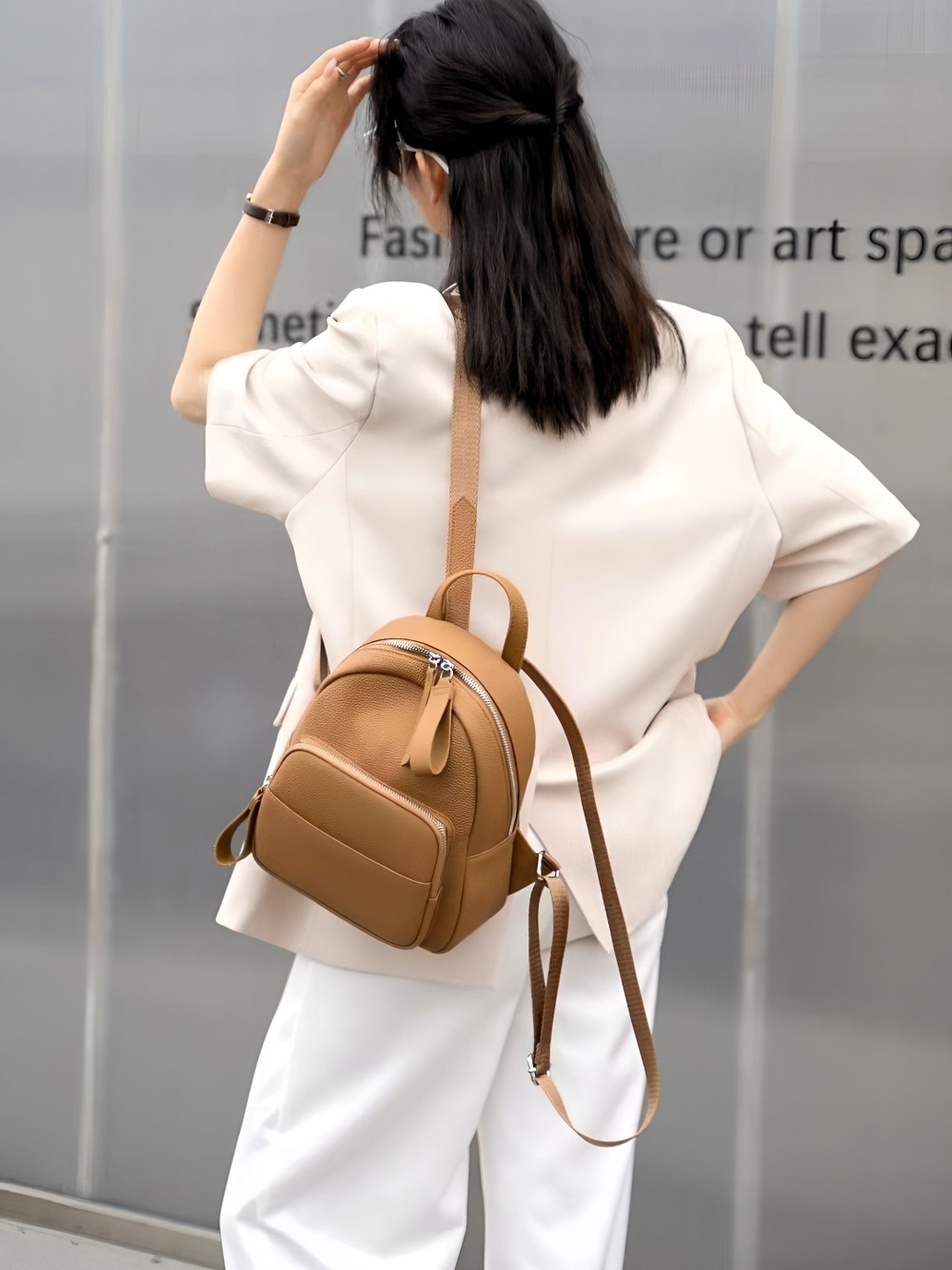 женский рюкзак из натуральной кожи