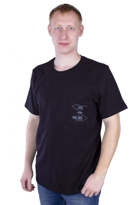 Д3129-7517 черный футболка мужская Basia.