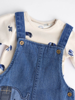 Боди и джинсовый комбинезон в комплекте для малышей Next Q96-670, Синий