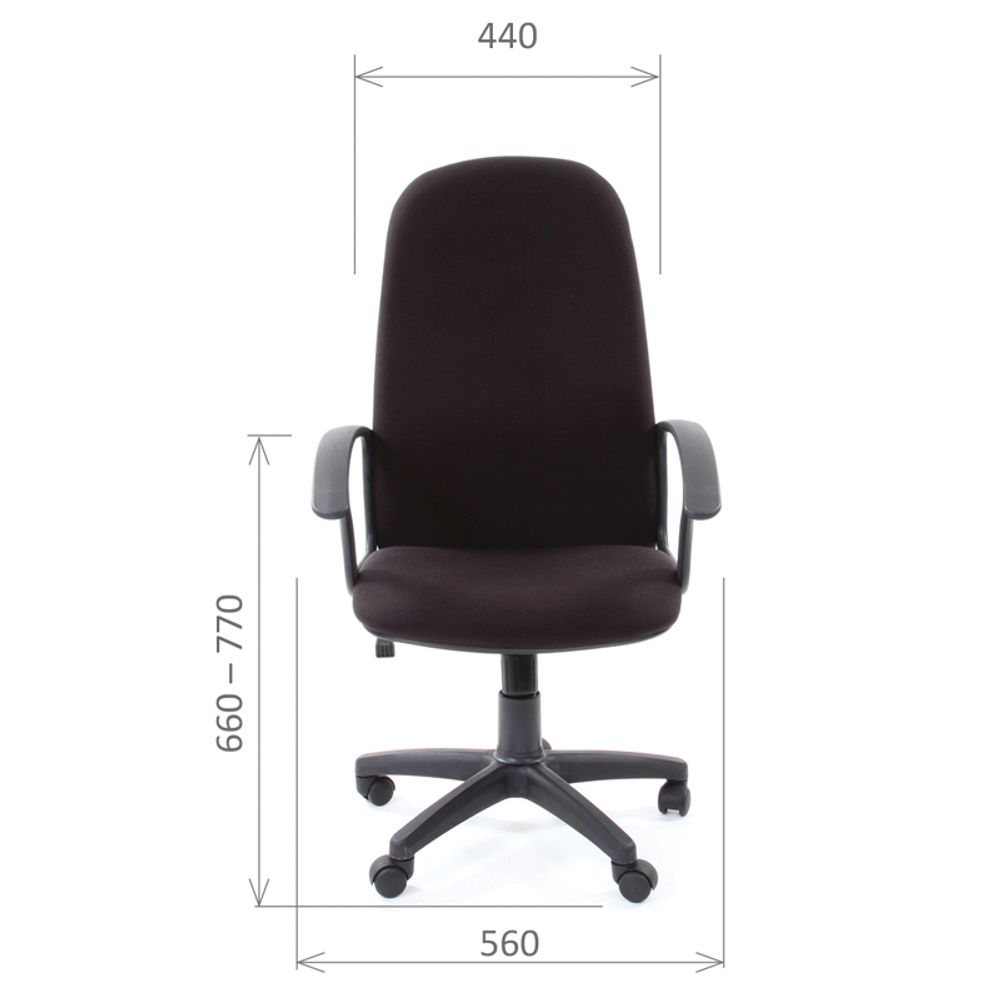 Кресло руководителя Chairman 289NEW PL, ткань черная