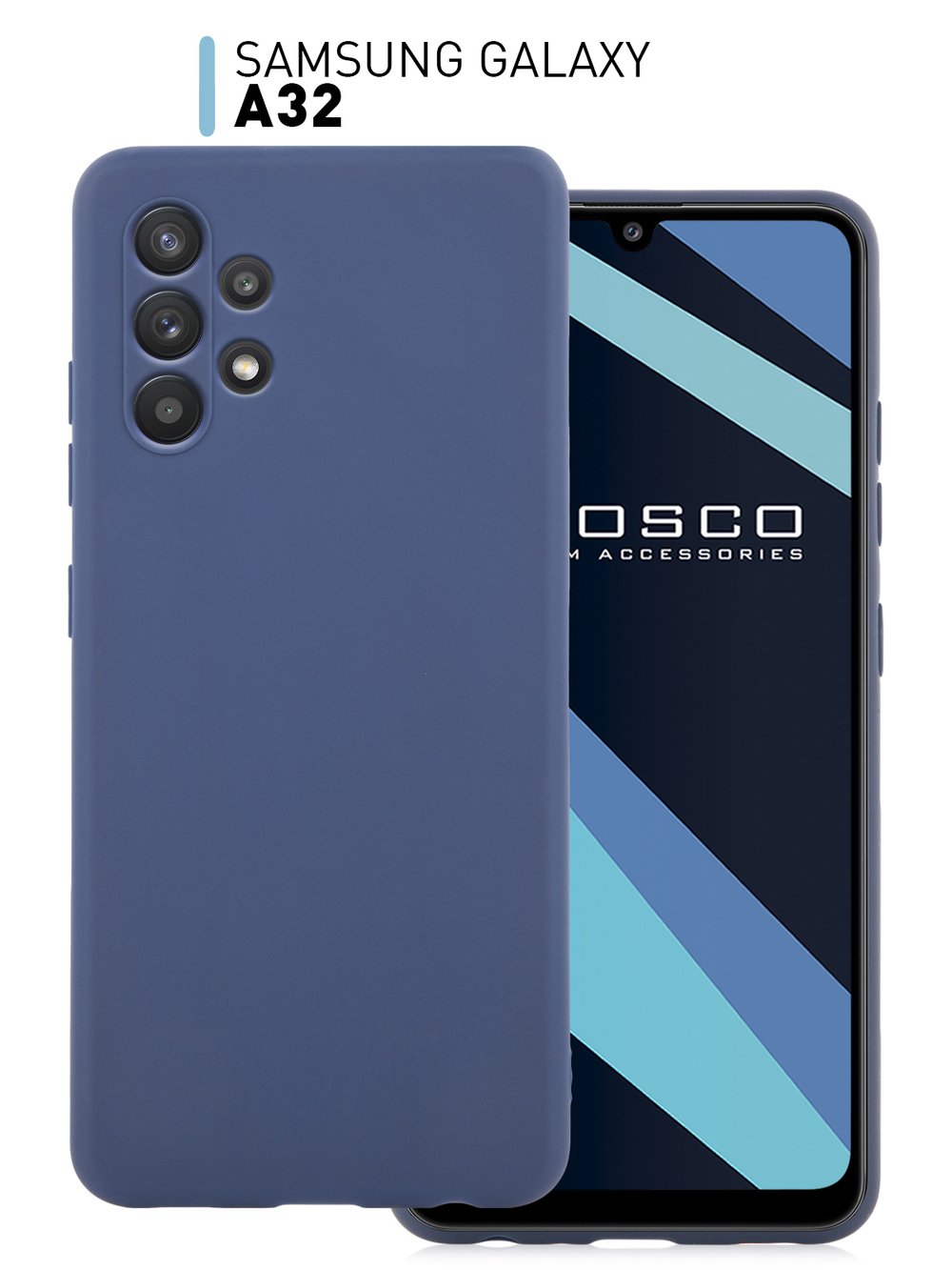 Чехол ROSCO для Samsung Galaxy A32 оптом (арт. SS-A32-COLOURFUL-BLUE)