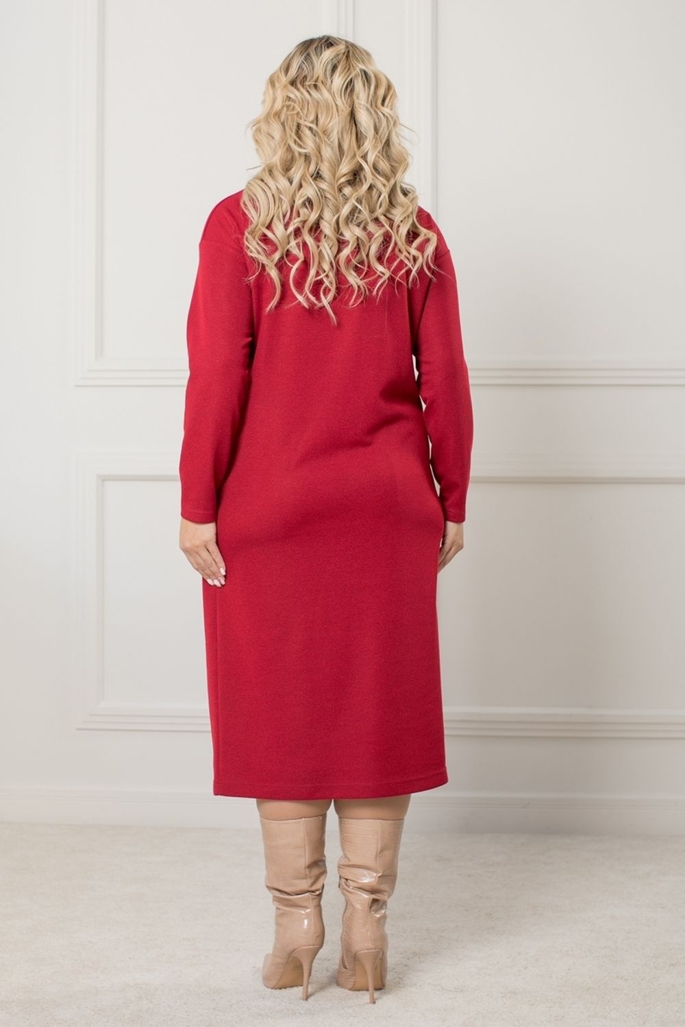 Платье 1290 бордовый Novita (Акция)