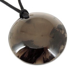 Кулон "Кратер" обсидиан прозрачный асс.