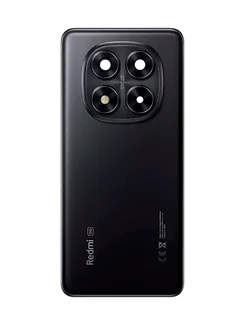 Задняя крышка для Xiaomi Redmi Note 14 Pro 5G черная (Midnight black) со стеклом камеры