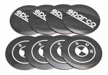 Наклейка на колпак 9см (SPARCO) (к-т 4шт) KING