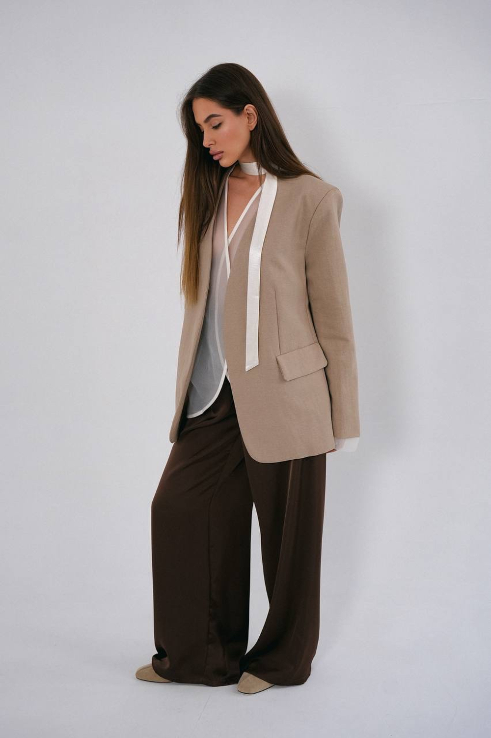 Двойка (жакет + прозрачный жилет)