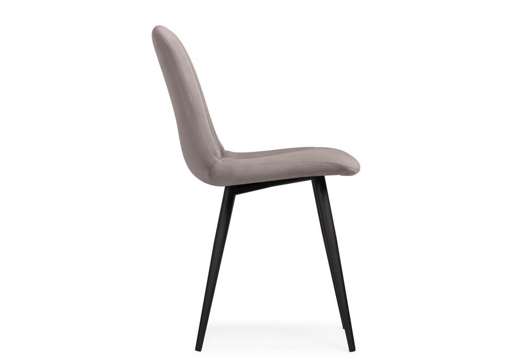 Стул на металлокаркасе Дани латте велюр velutto 08 / черный