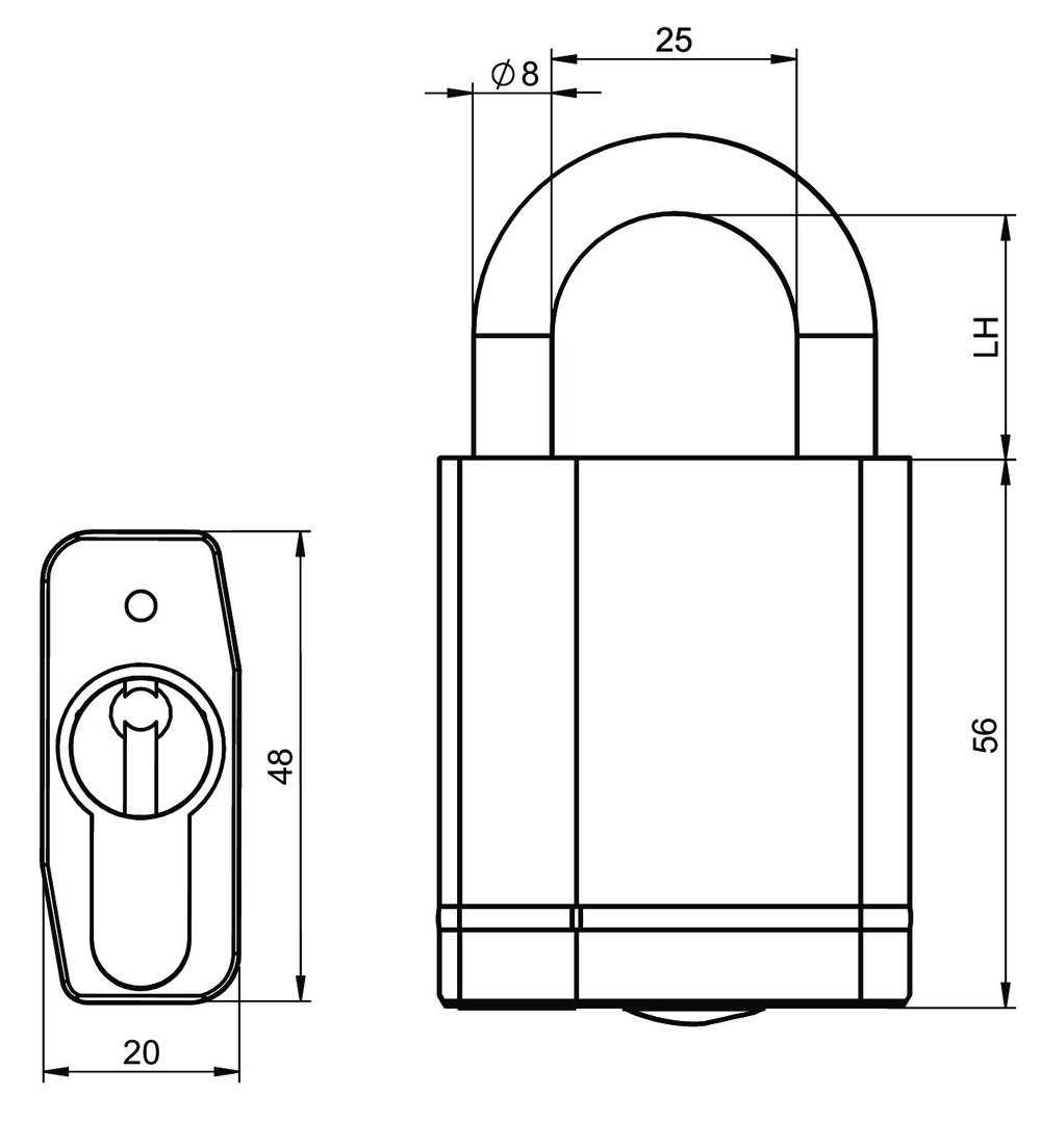 Навесной замок IKON P616