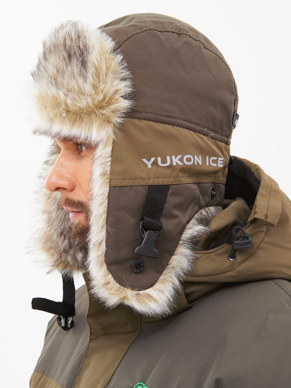 Шапка ушанка зимняя Yukon Ice ткань Breathable цвет Хаки