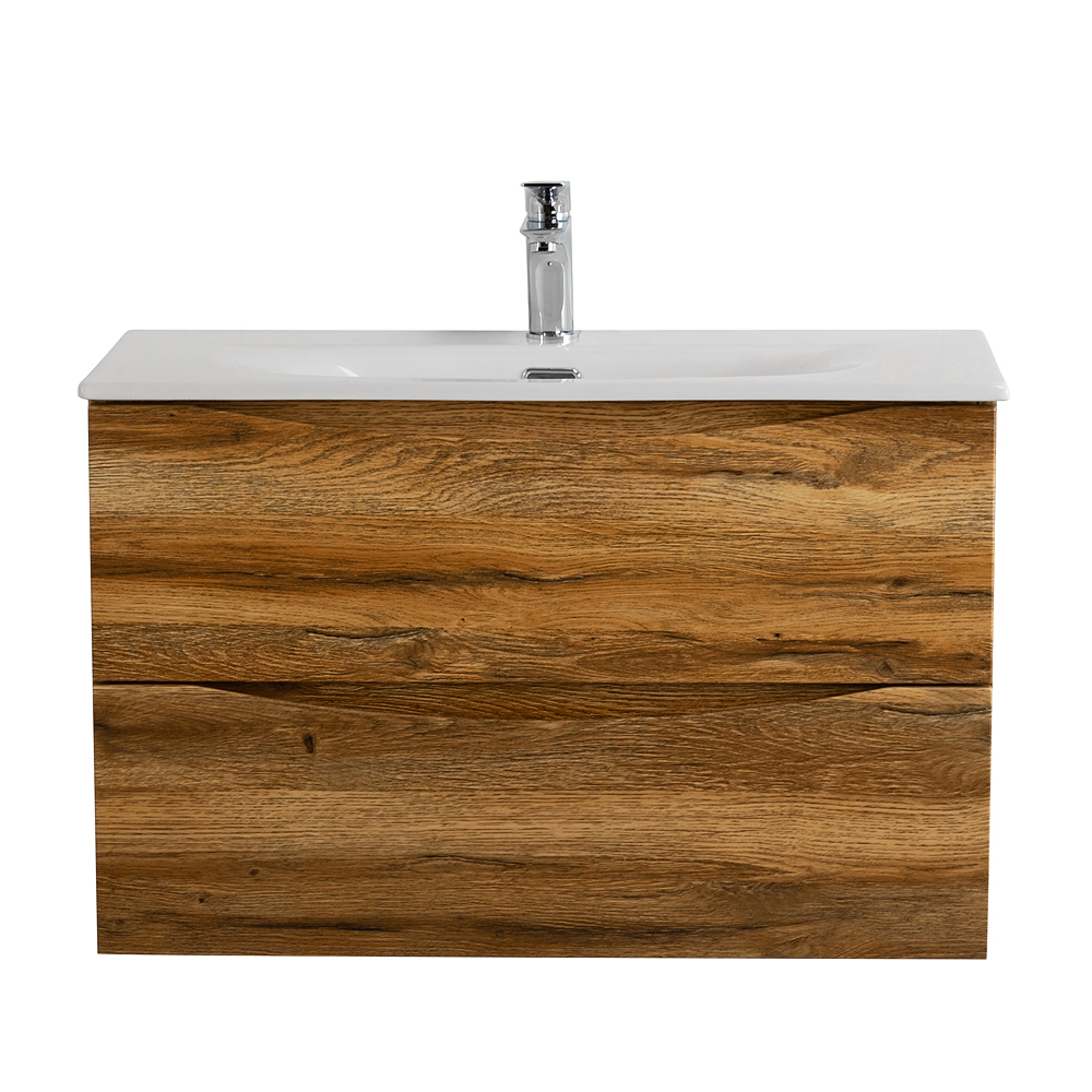 Тумба с раковиной подвесная BelBagno MARINO-CER-MINI-700-2C-SO-RR-P Rovere Rustico, раковина белая BB-8099-3-70