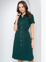Платье-рубашка Сидни (изумруд) Diolche (Акция)