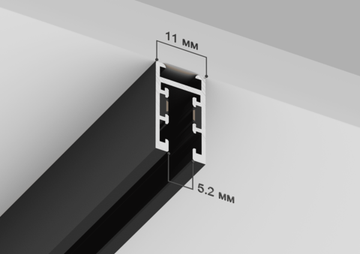 Накладной шинопровод магнитный 2 метра CLT 0.116 01 L2000 BL чёрный UX5 48V Crystal Lux