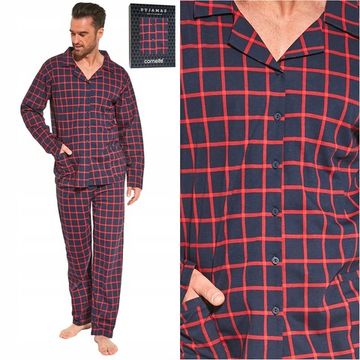 Пижама мужская на пуговицах с длинным рукавом и брюками Cornette 905/221