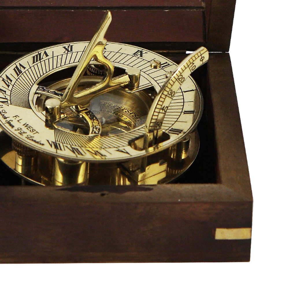Nautical Морской компас в деревянном футляре