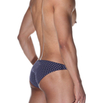 Темно-синие трусы-слипы с принтом в виде бантов (Размер: L) (Цвет: темно-синий)