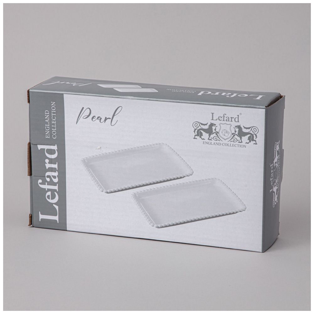 НАБОР БЛЮД LEFARD "PEARL" ПРЯМОУГ. 2 ШТ. 20*12*2 СМ (КОР=18НАБ.)
