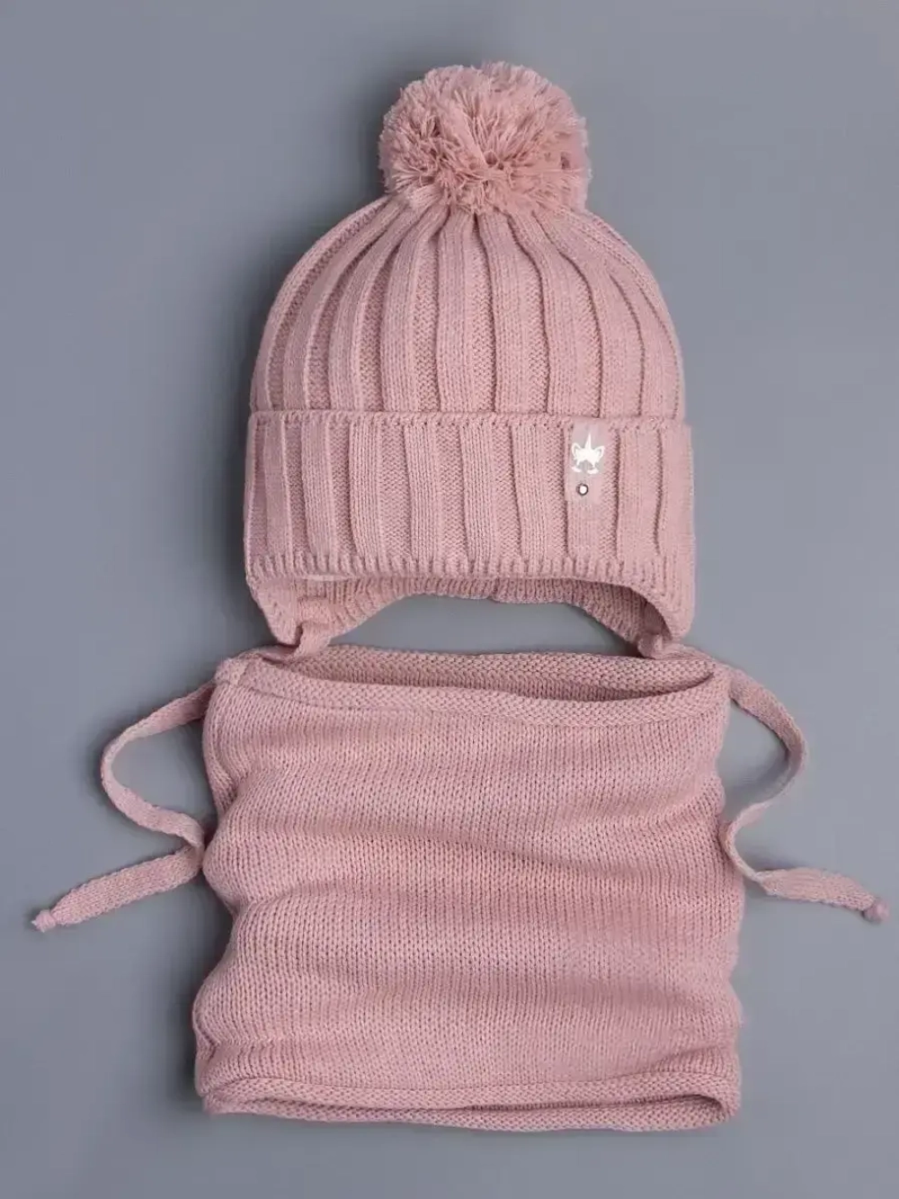 Шапка для девочек осенняя и снуд