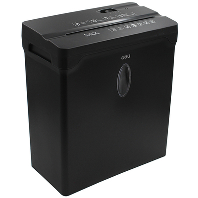 Шредер Deli, 4 уровень секретности (4х 33мм), 5 листов, 10 литров