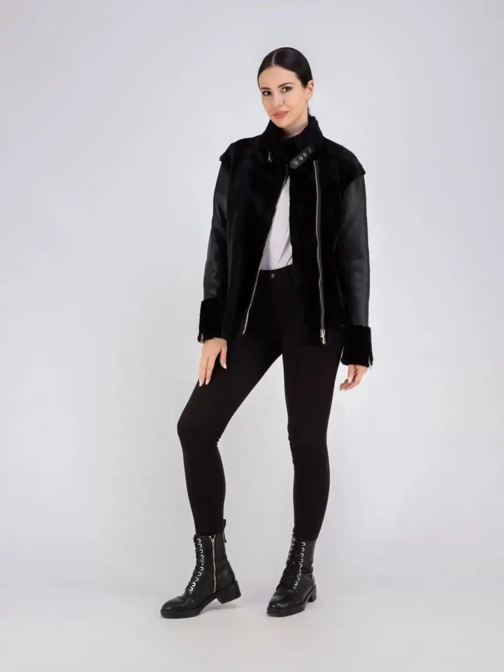 Дубленка натуральная короткая зимняя Турция