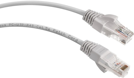 Патч-корд литой UTP Кат.5е 5 м серый