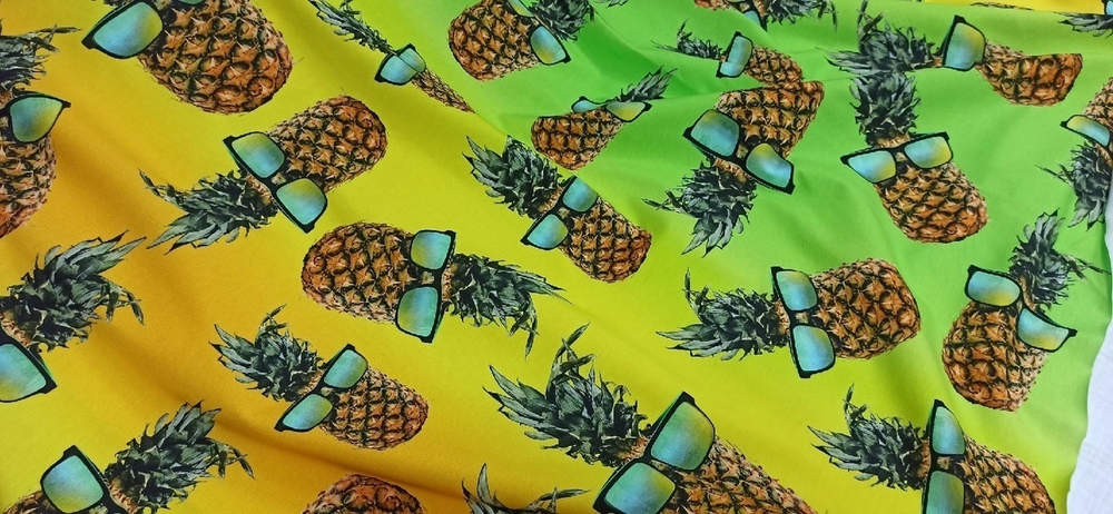 Кулир (принт). Ананас _ВО, 1 м.