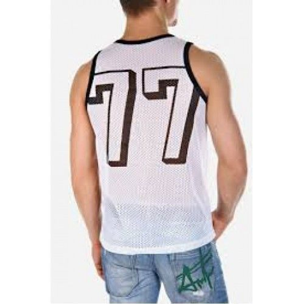 Майка спортивная в сетку белая Andrew Christian Sport Mesh Tank White