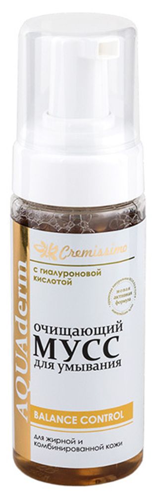 Очищающий мусс для умывания AQUAderm для жирной и комбинированной кожи – ТМ &quot;Крымская Натуральная Коллекция