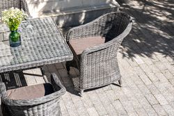 "Равенна" плетеное кресло из искусственного ротанга, цвет графит