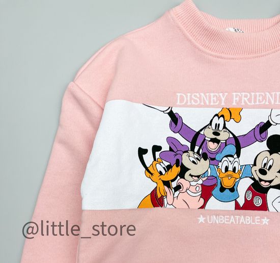 Свитшот из футера "Disney friends" персиковый