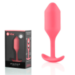 Розовая пробка для ношения 11,4см b-Vibe Snug Plug 2 BV-008-COR